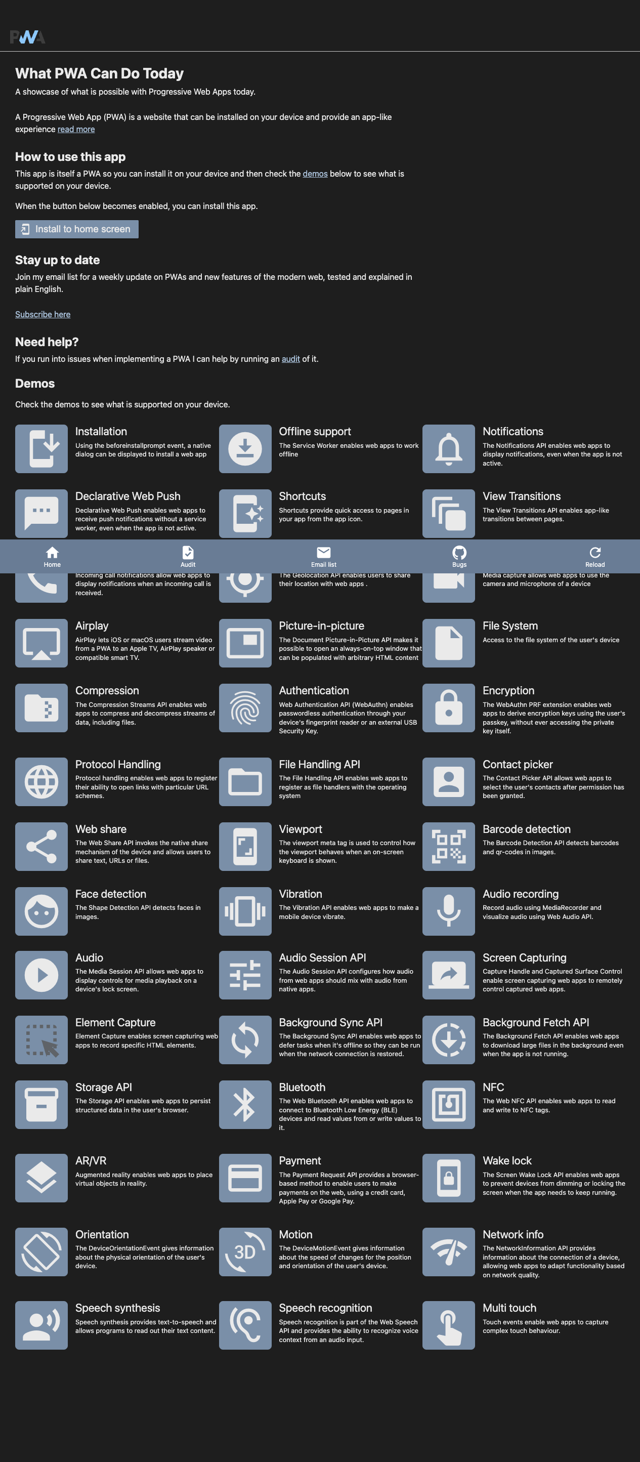 What PWA Can Do Today screenshot 2